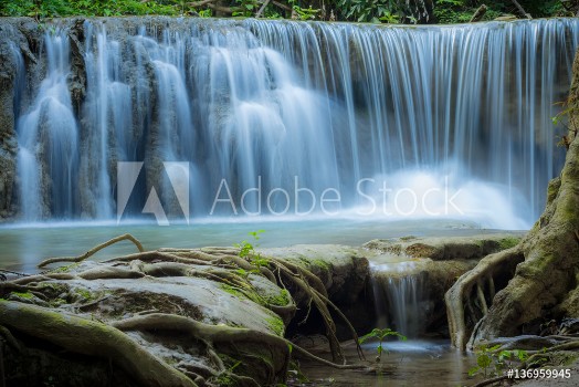 Picture of Waterfall in the forest at Huay Mae Kamin waterfall National Par